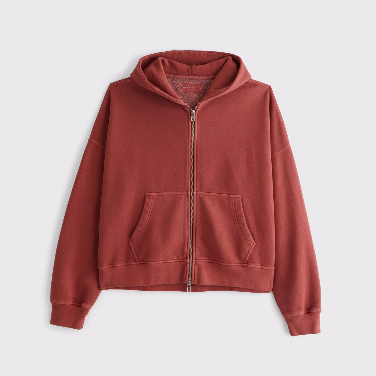 Abercrombie Essential Cropped Full-Zip Hoodie