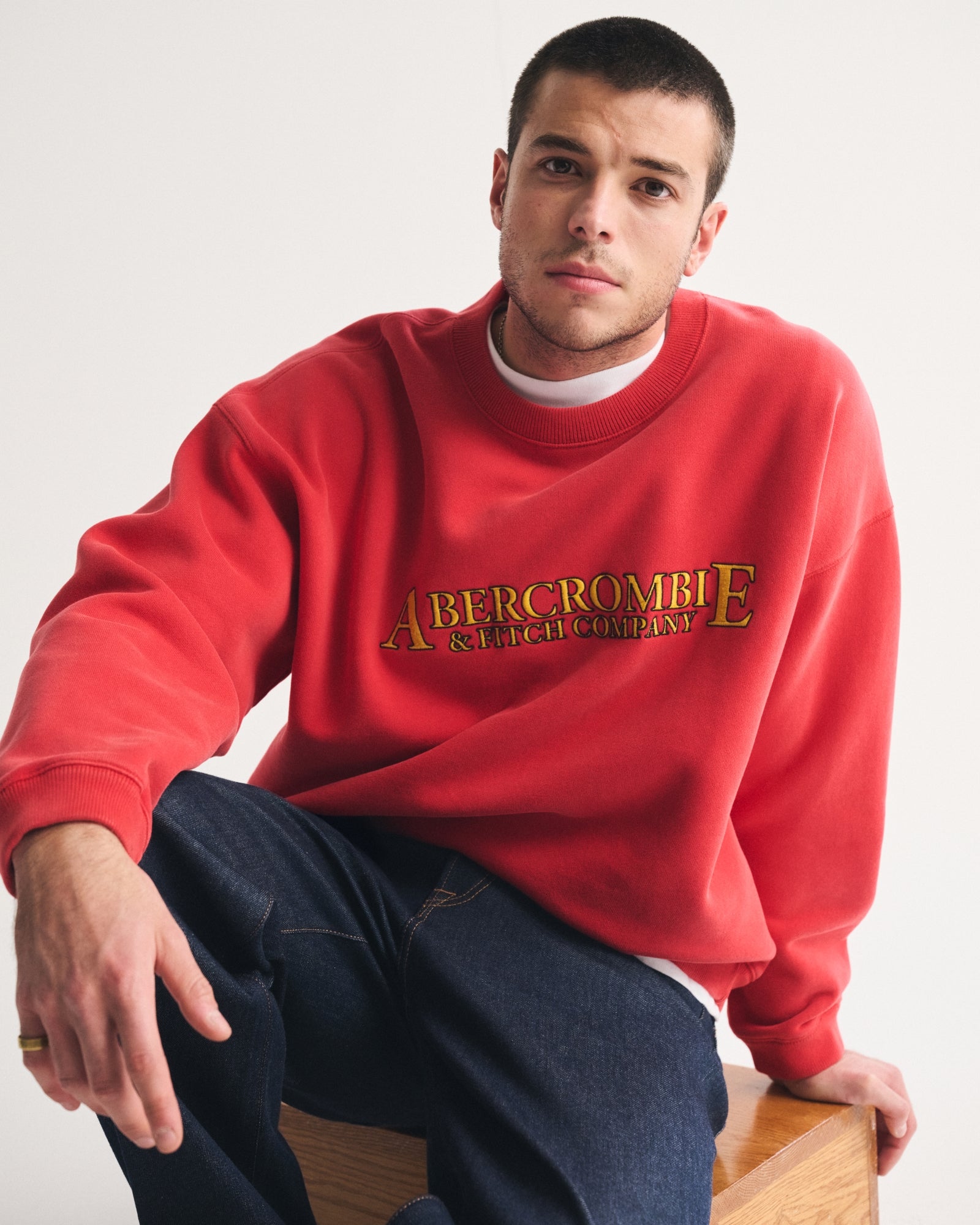 Abercrombie Logo Crew Sweatshirt