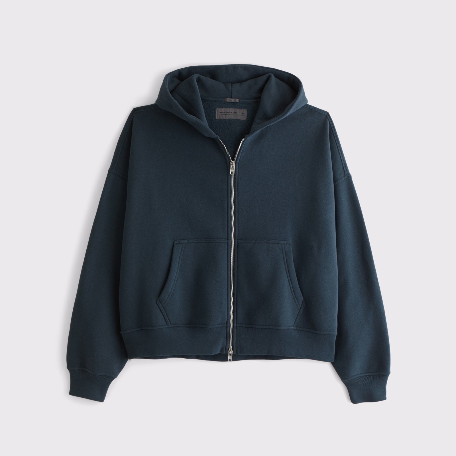 Abercrombie Essential Cropped Full-Zip Hoodie