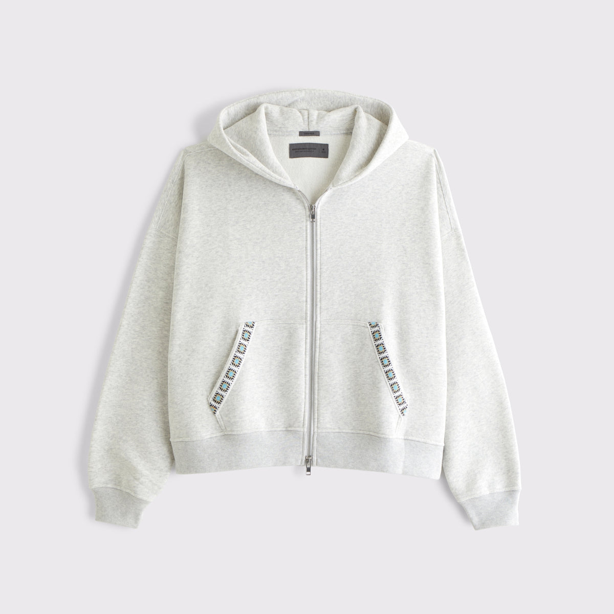 Abercrombie Essential Cropped Full-Zip Hoodie