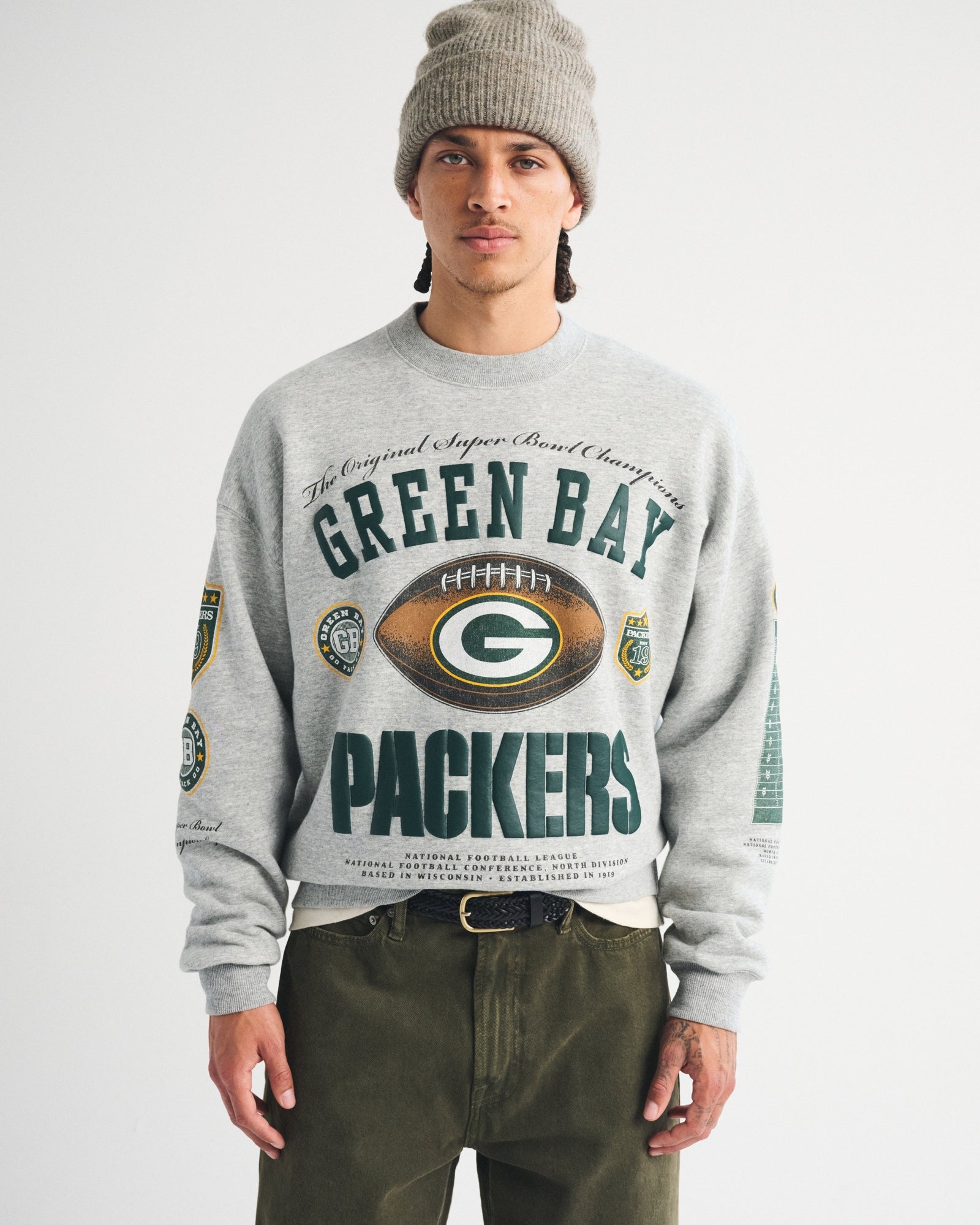 Abercrombie Green Bay Packers Crew Sweatshirt
