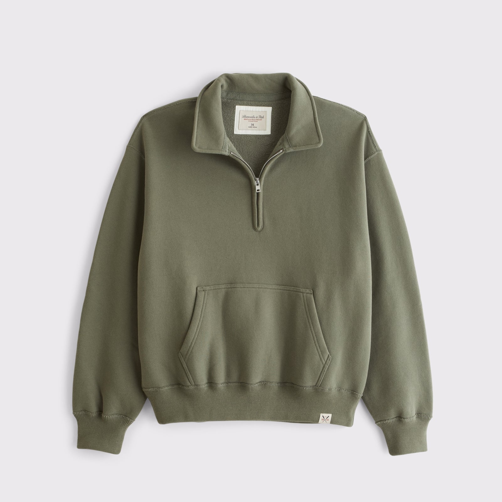 Abercrombie Heritage Heavyweight Half-Zip Sweatshirt
