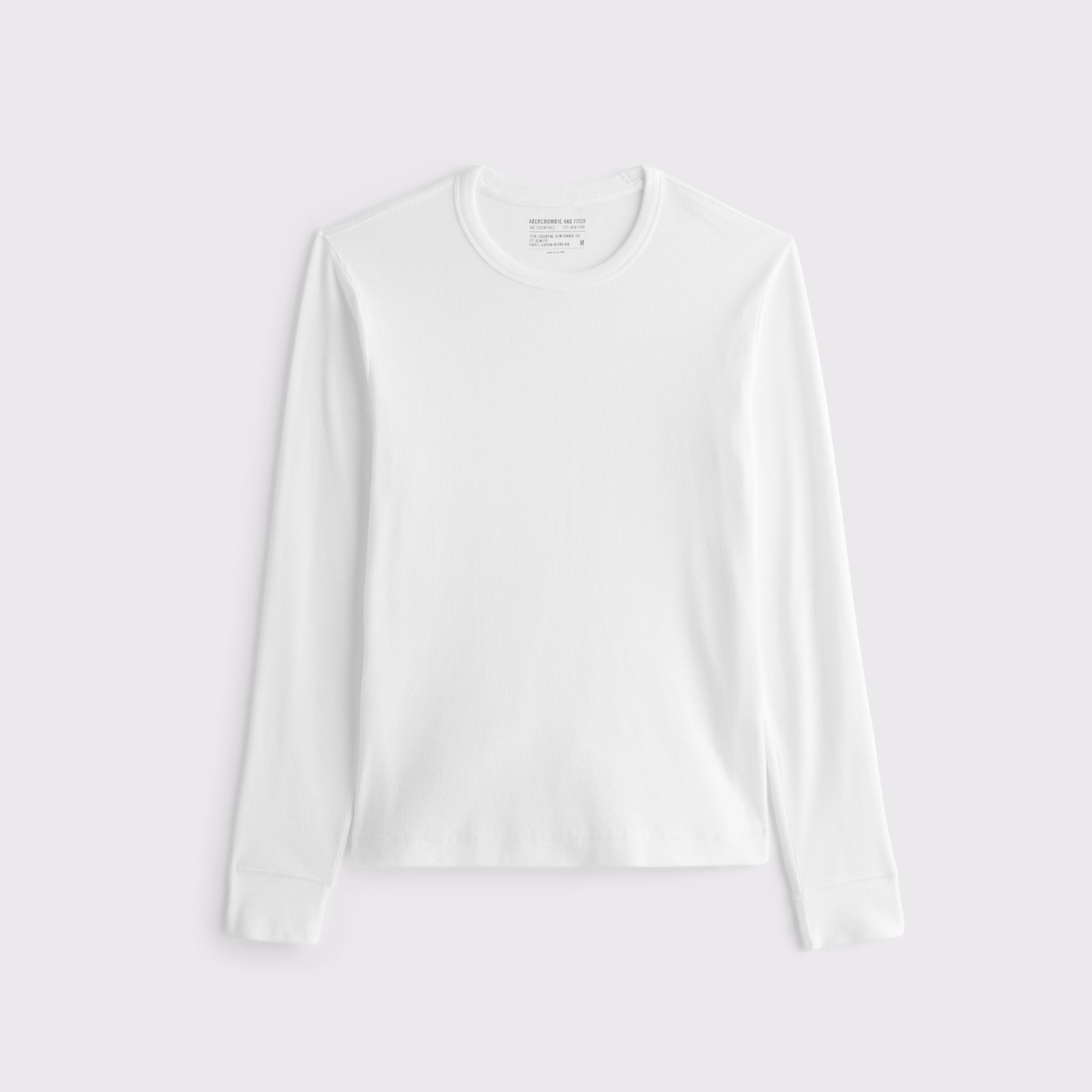 Abercrombie Long-Sleeve Essential Slim Ribbed Tee