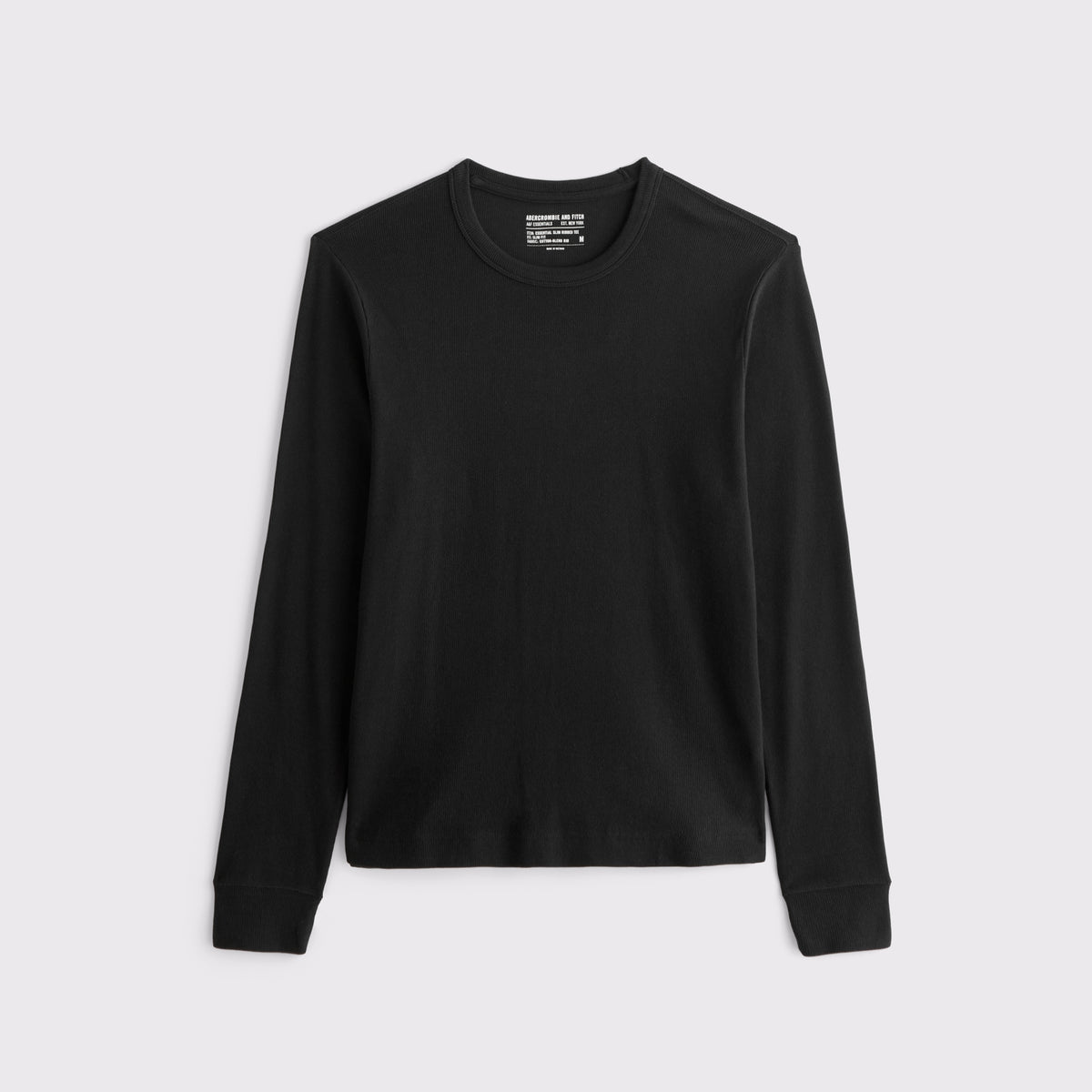 Abercrombie Long-Sleeve Essential Slim Ribbed Tee