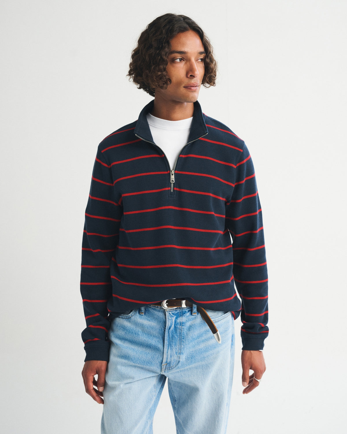 Abercrombie 100% Cotton French Rib Half-Zip