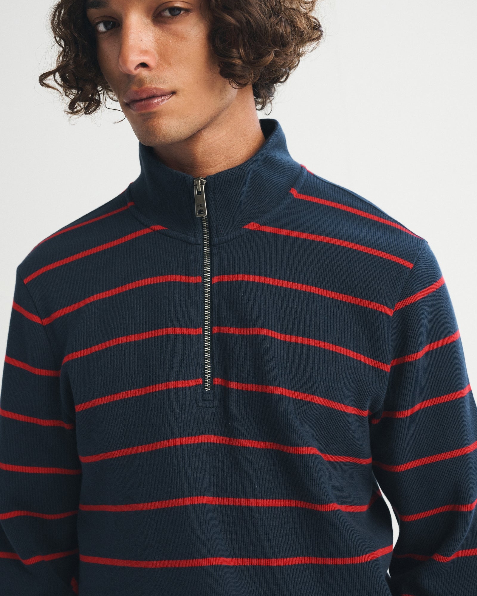 Abercrombie 100% Cotton French Rib Half-Zip