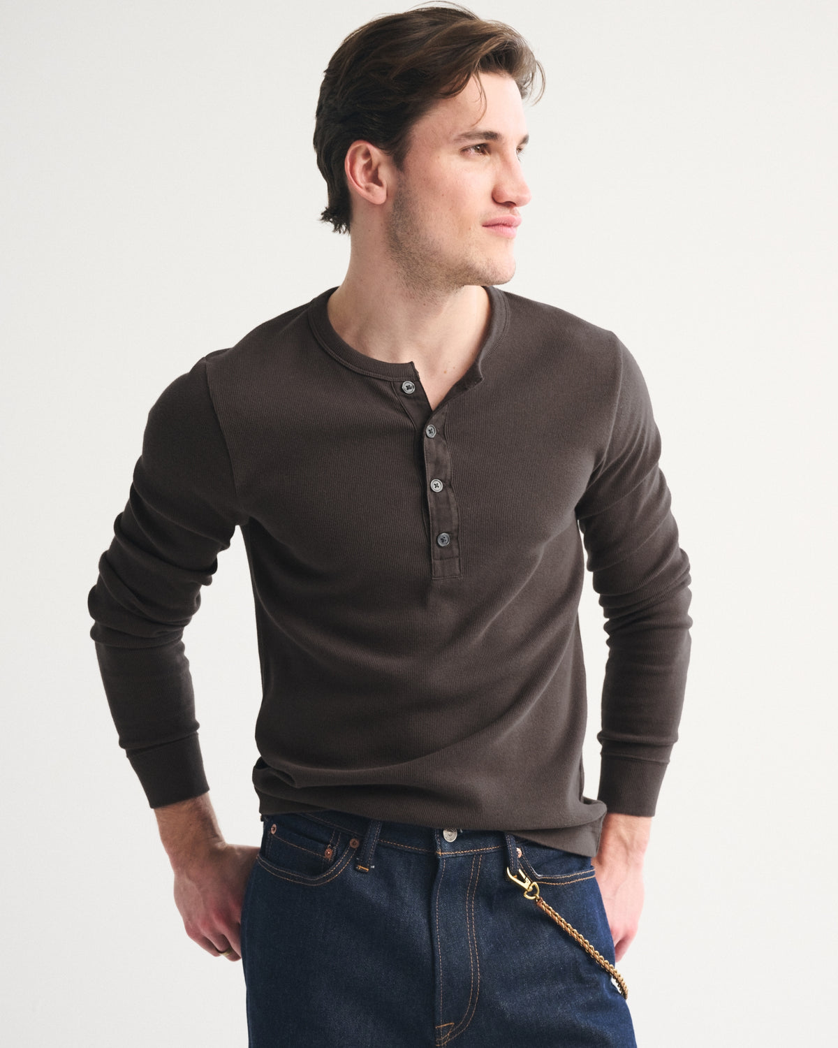Abercrombie Essential Slim Ribbed Henley