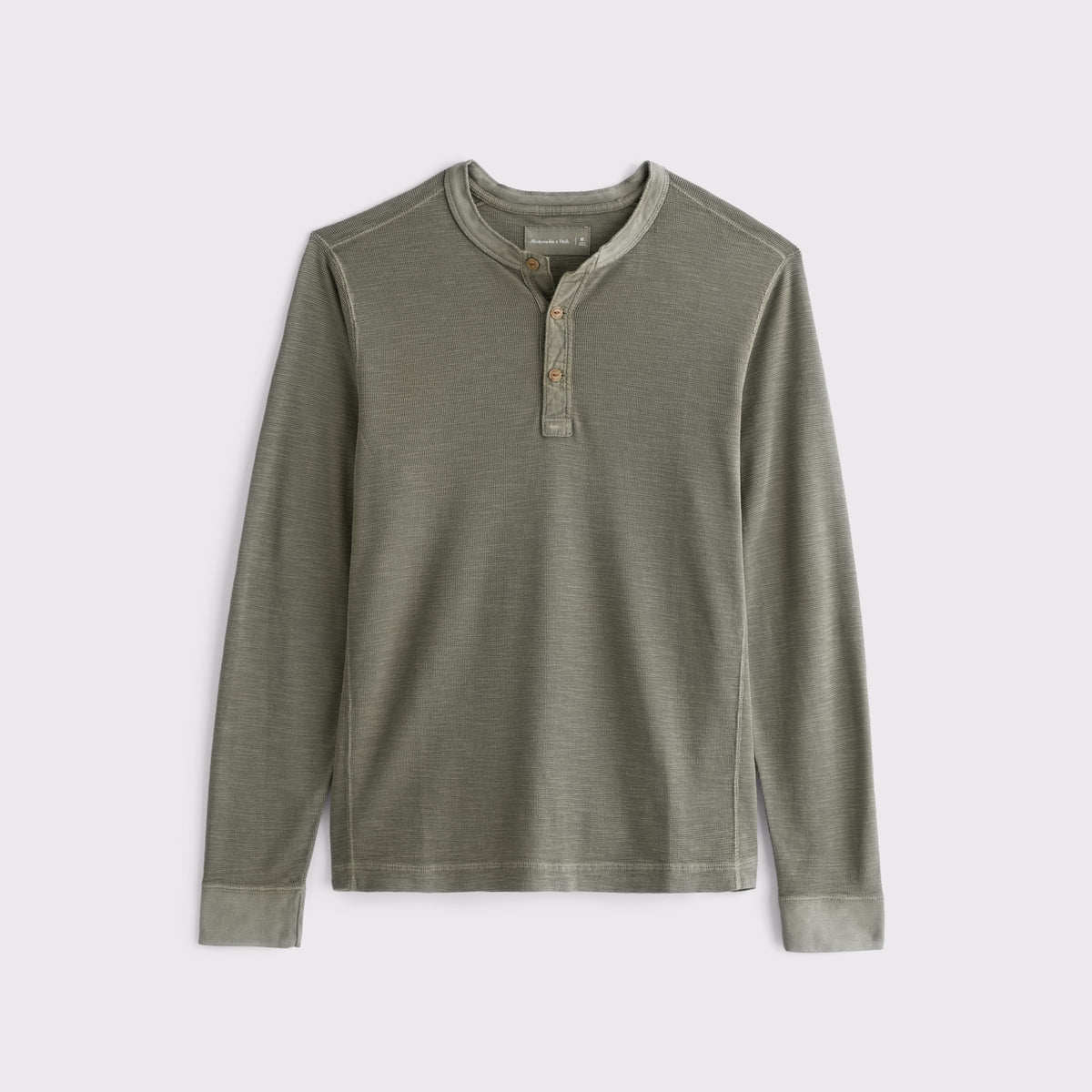 Abercrombie 100% Cotton Textured Henley
