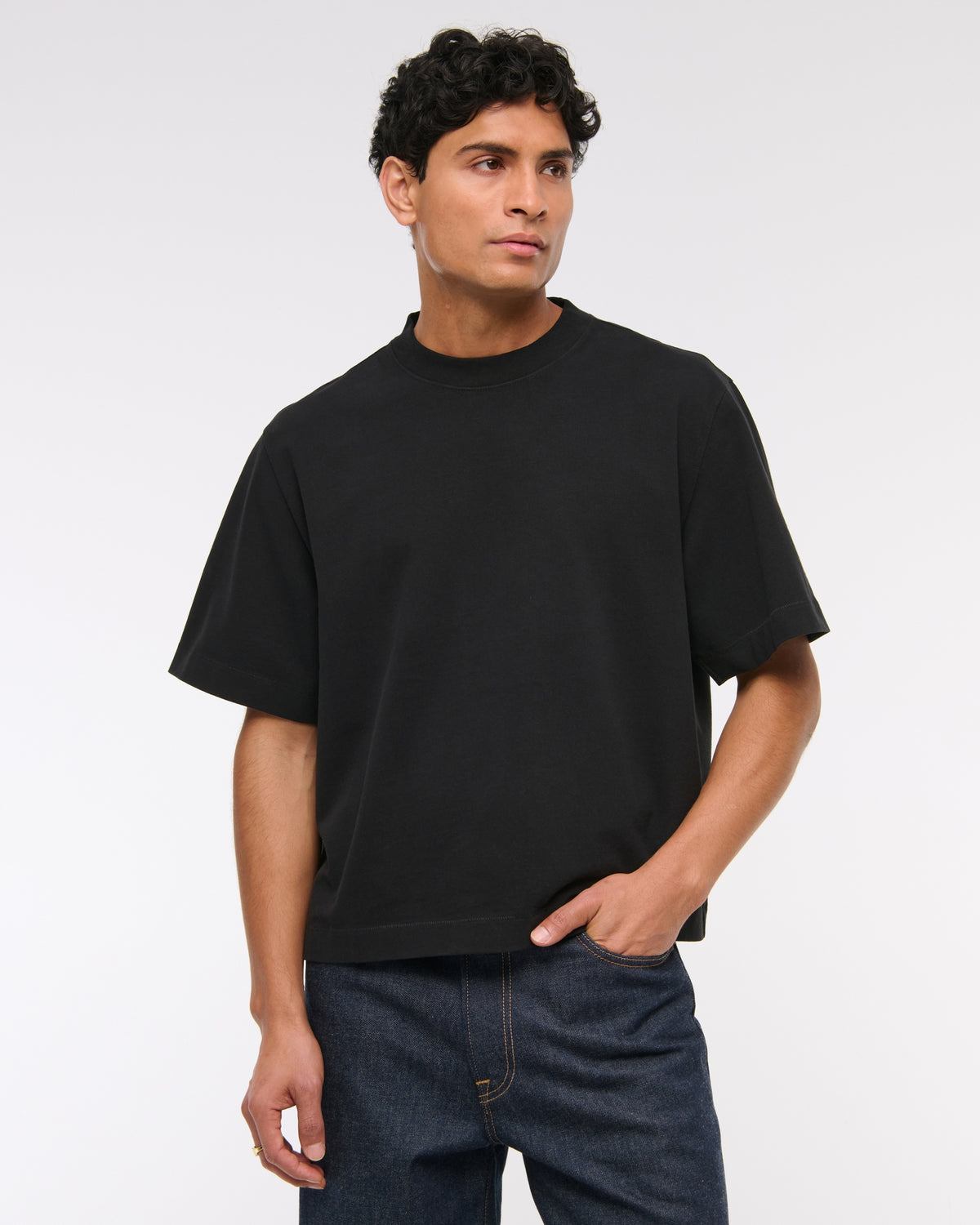 Abercrombie Premium Heavyweight Cropped Tee