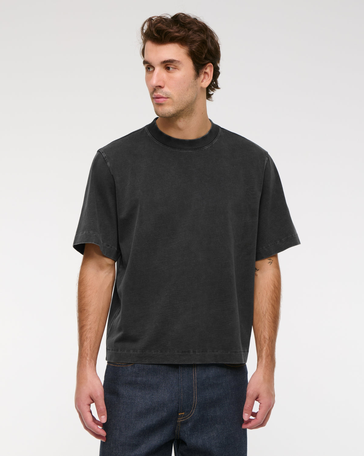 Abercrombie Premium Heavyweight Cropped Tee