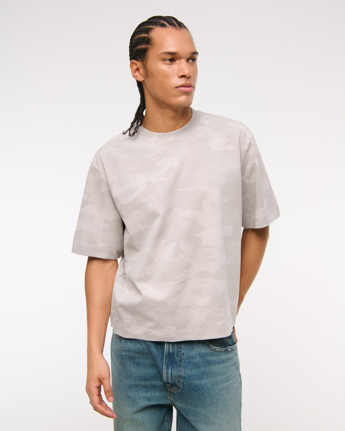 Abercrombie Premium Heavyweight Cropped Tee