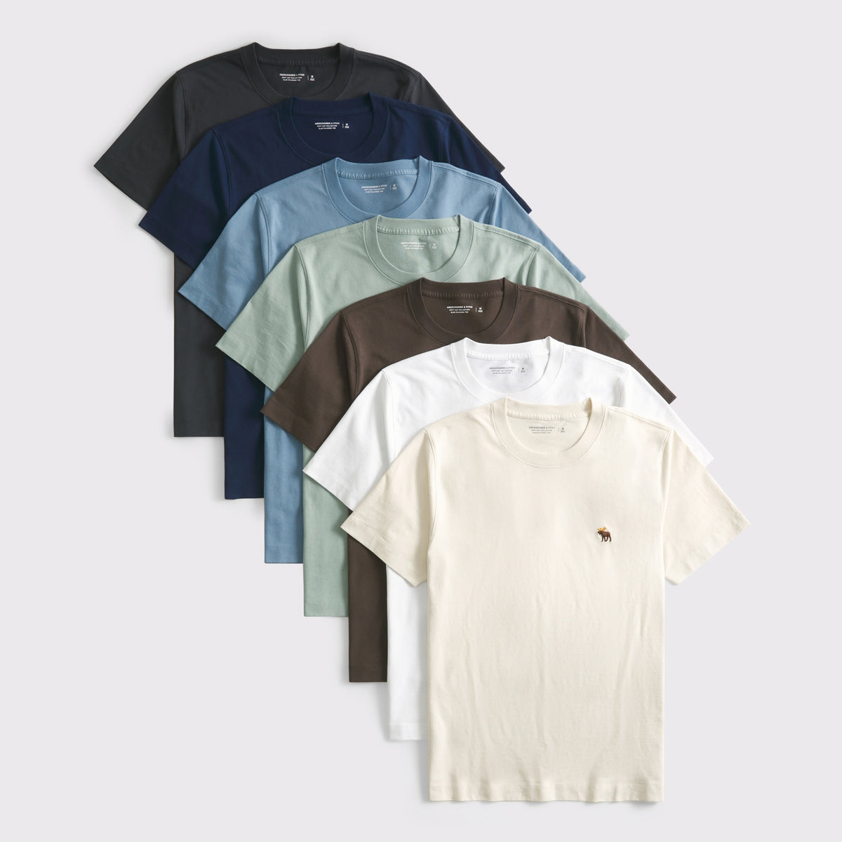 Abercrombie 7-Pack Slim Polished Signature Icon Tees