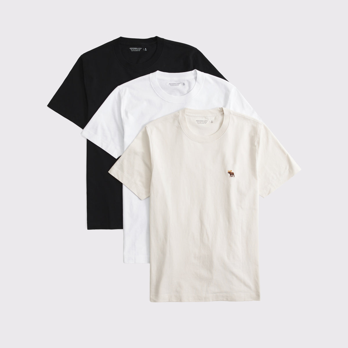 Abercrombie 3-Pack Slim Polished Signature Icon Tees