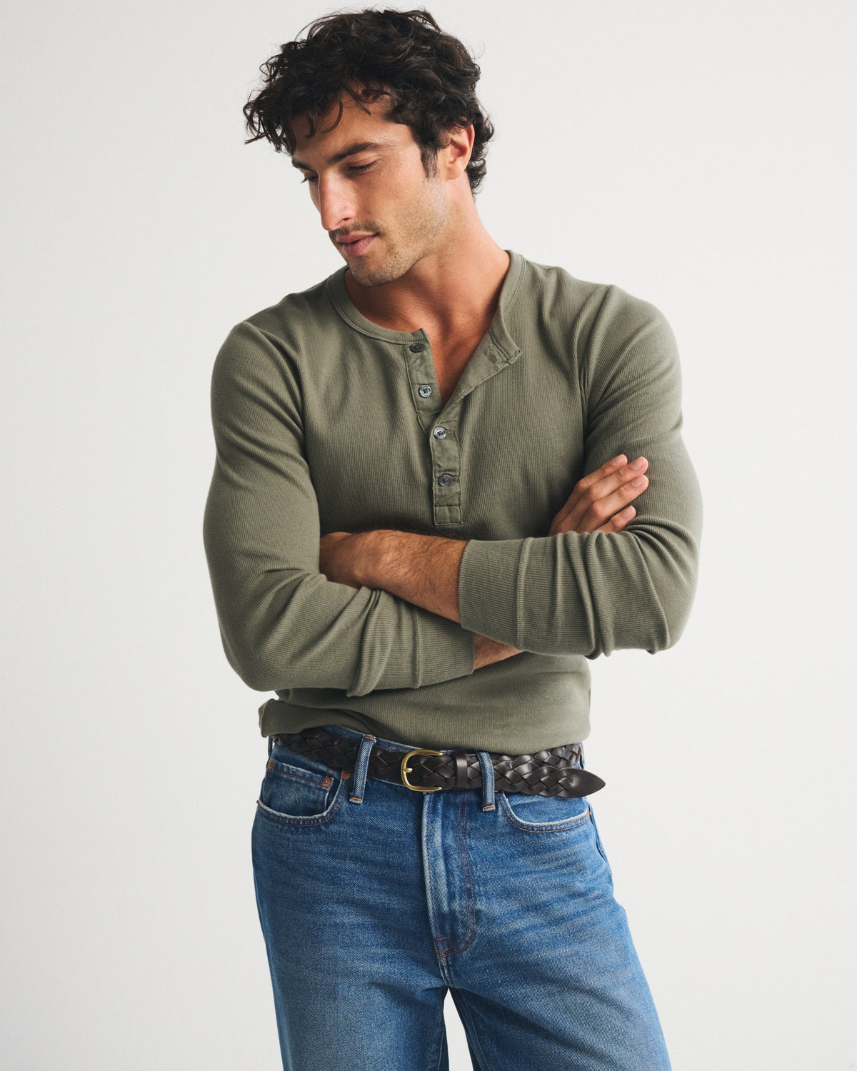 Abercrombie Essential Slim Ribbed Henley