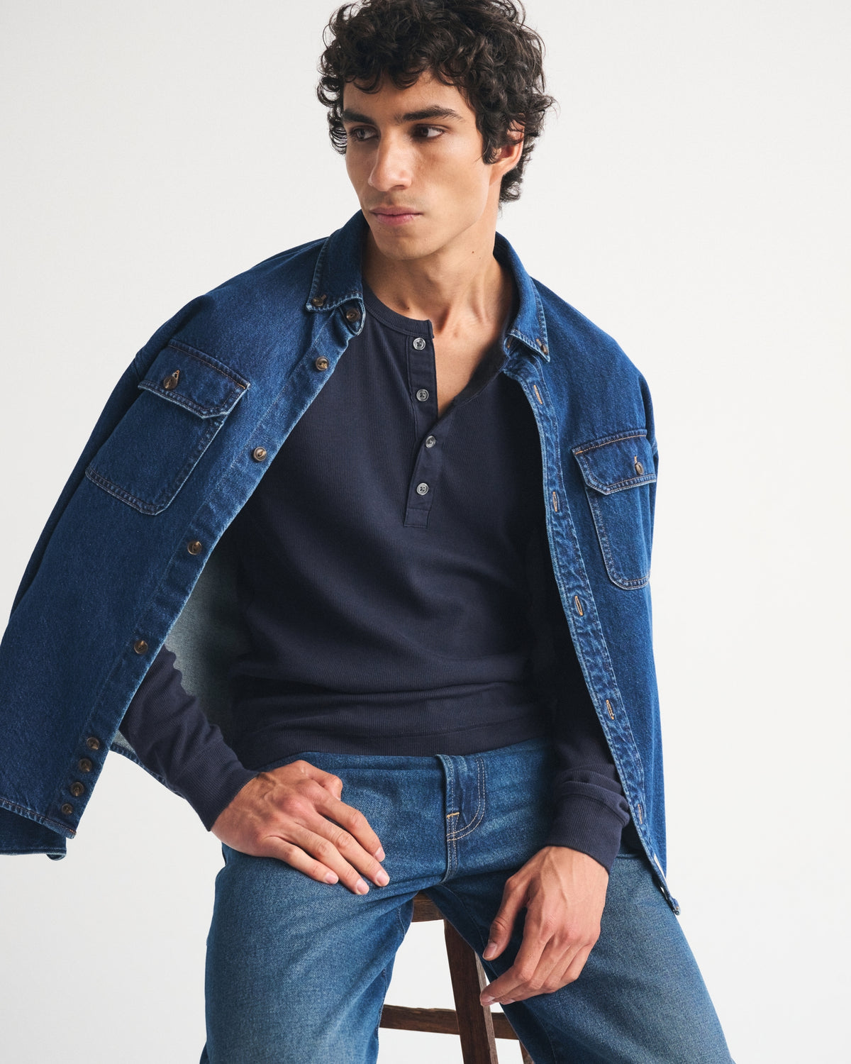 Abercrombie Essential Slim Ribbed Henley