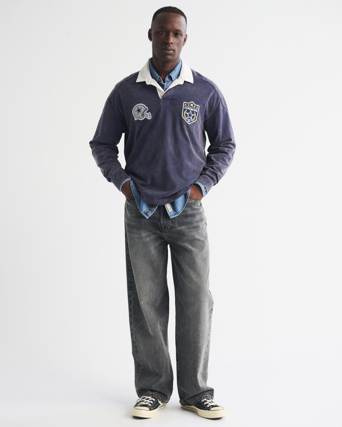 Abercrombie Seattle Seahawks Premium Heavyweight Rugby Polo