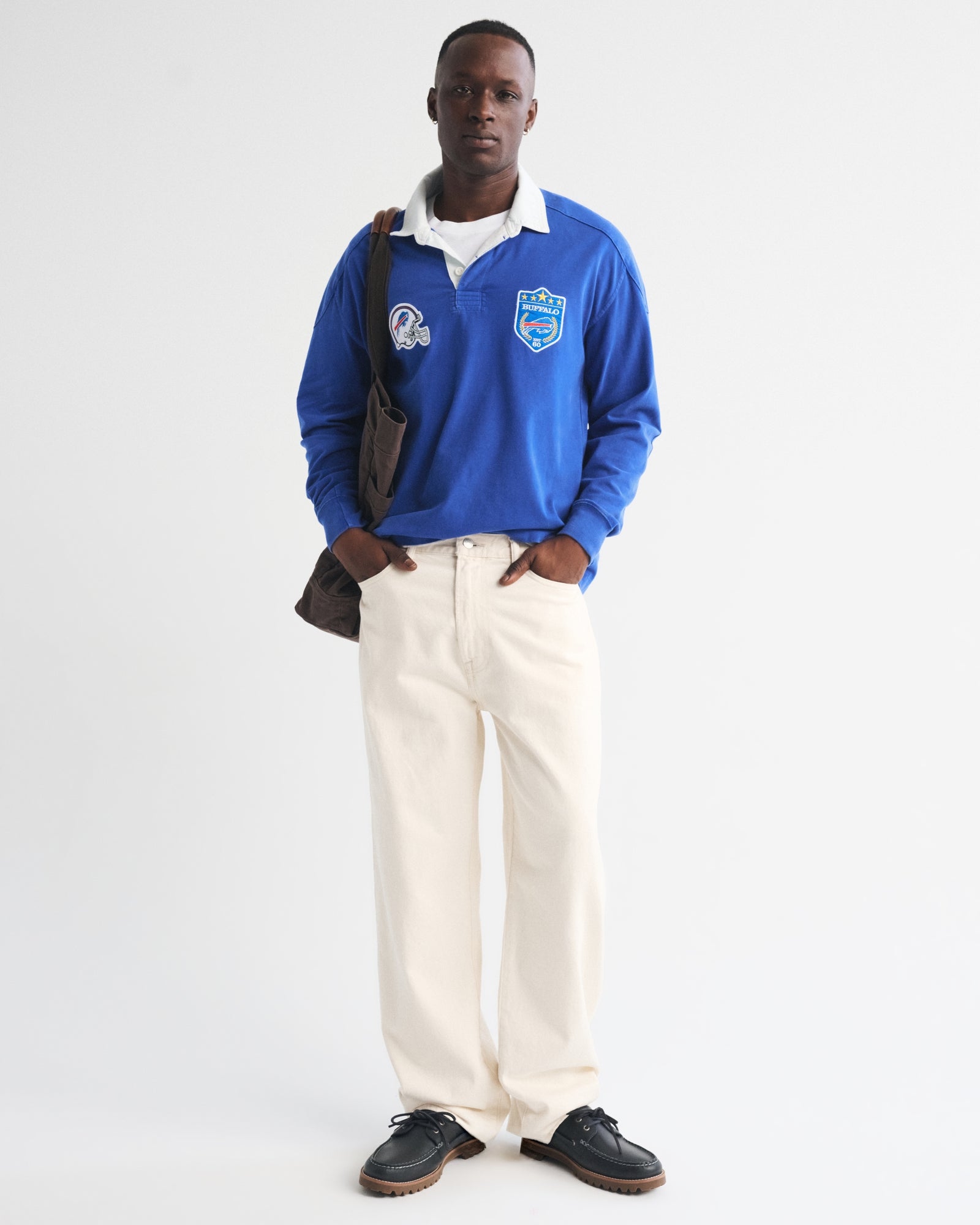 Abercrombie Seattle Seahawks Premium Heavyweight Rugby Polo
