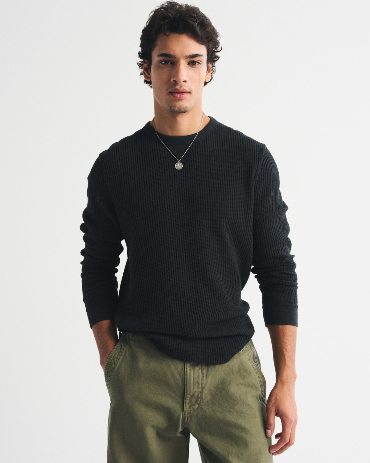 Abercrombie Long-Sleeve Classic Waffle Tee