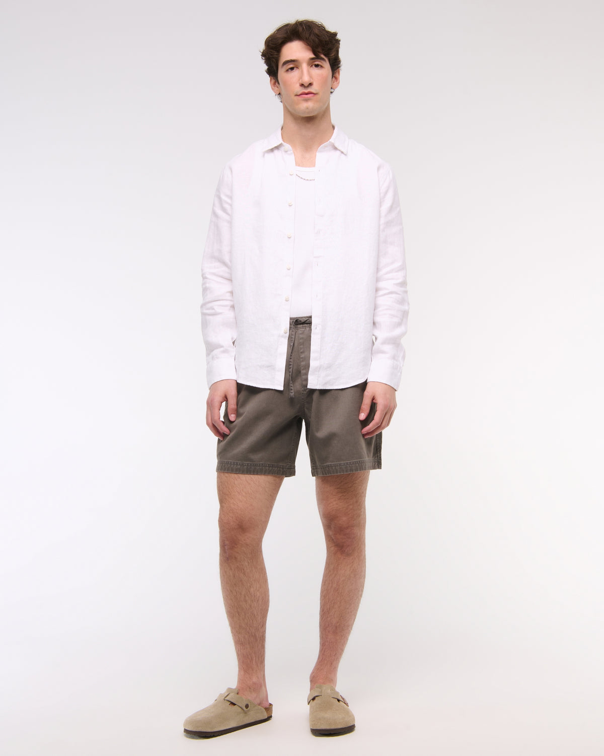 Abercrombie the A&F Collins Linen-Blend Shirt