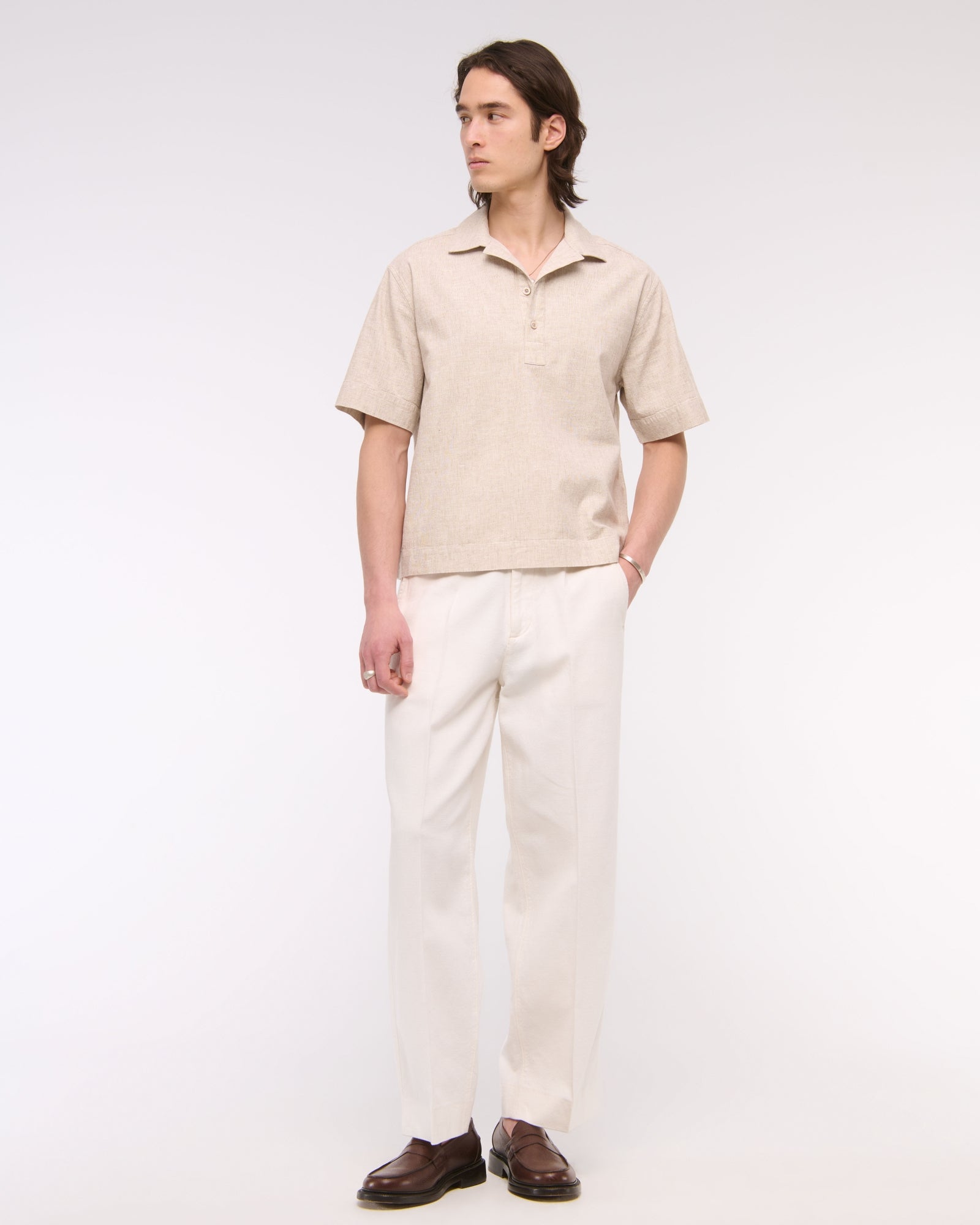 Abercrombie Summer Linen-Blend Popover