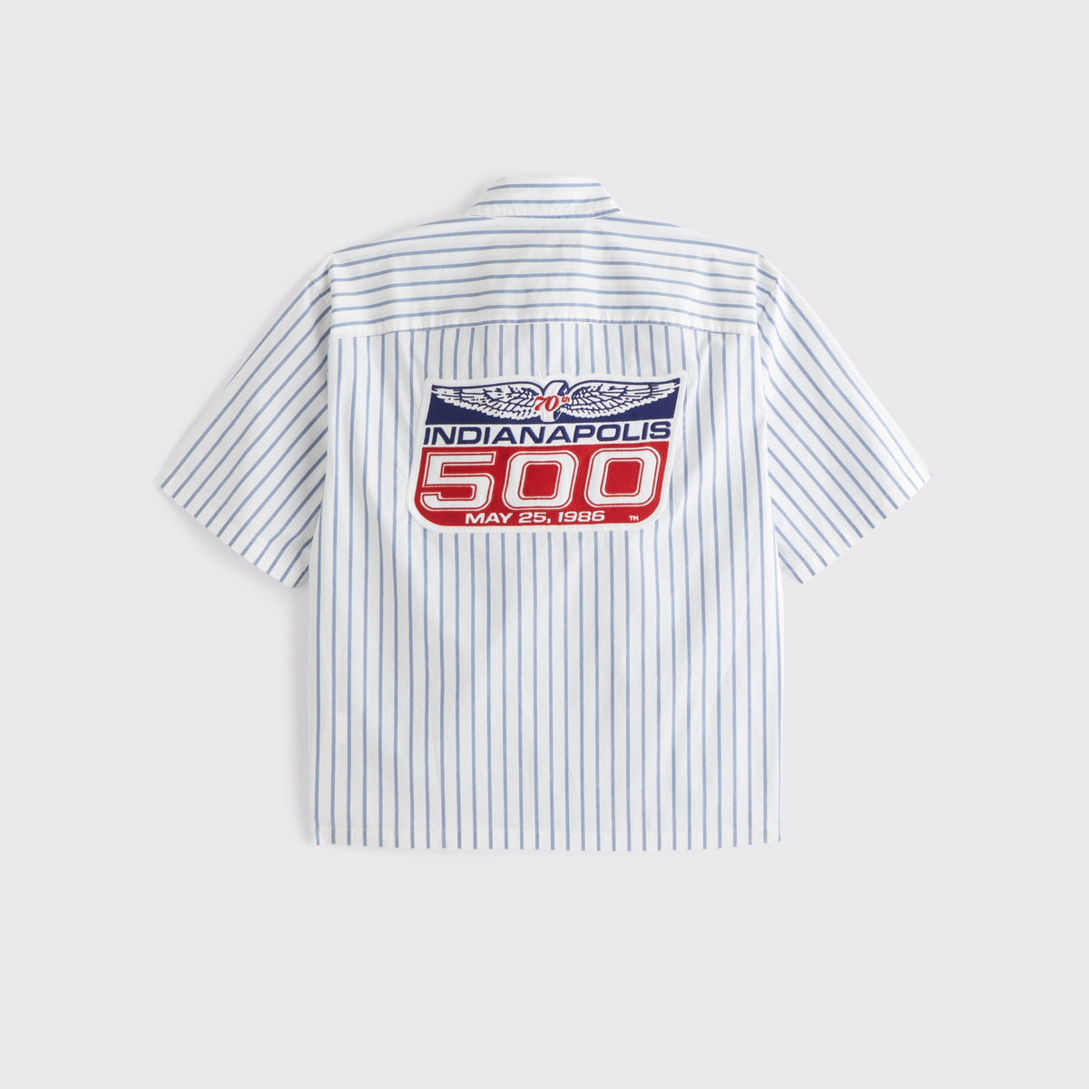 Abercrombie Short-Sleeve Racing Workwear Button-Up Shirt