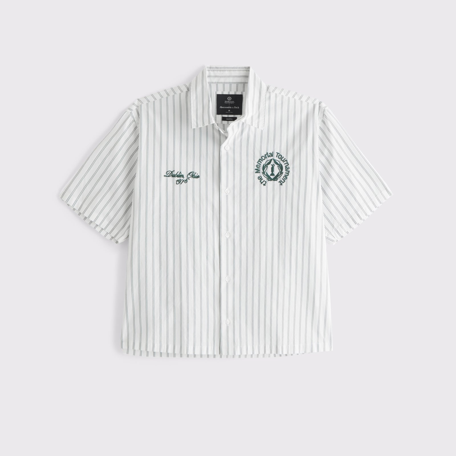 Abercrombie Short-Sleeve Memorial Tournament Workwear Button-Up Shirt