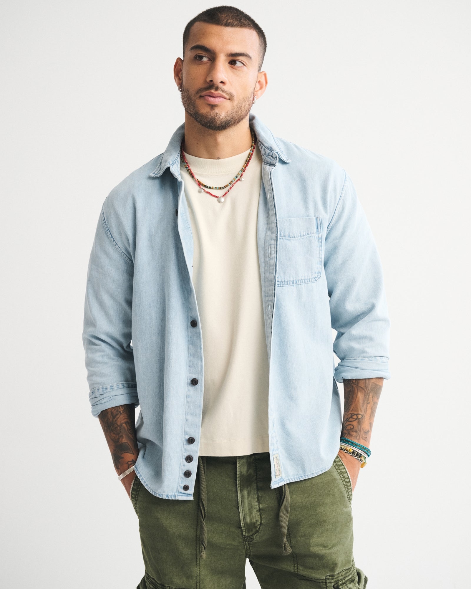 Abercrombie Denim Button-Up Shirt