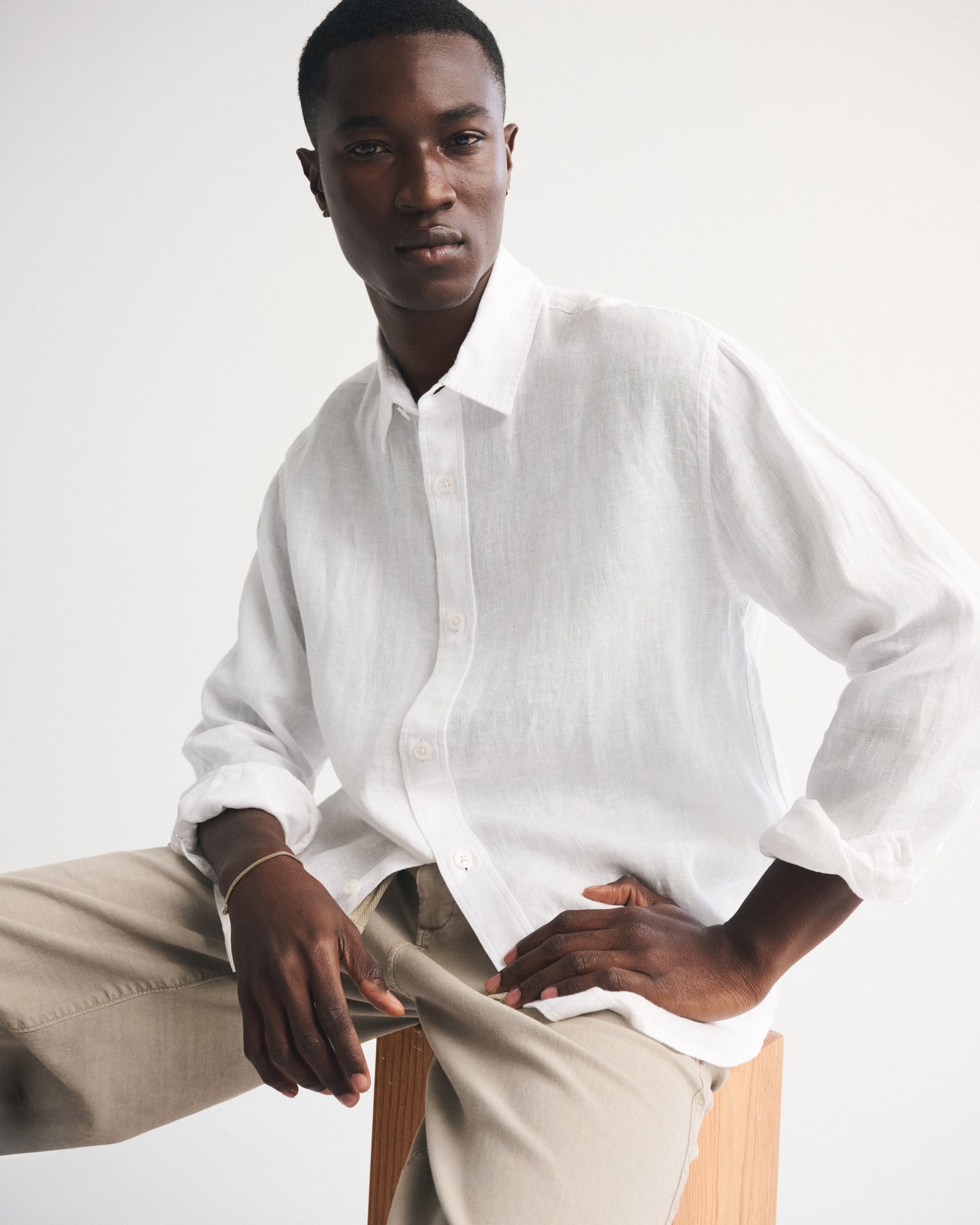 Abercrombie 100% Linen Button-Up Shirt
