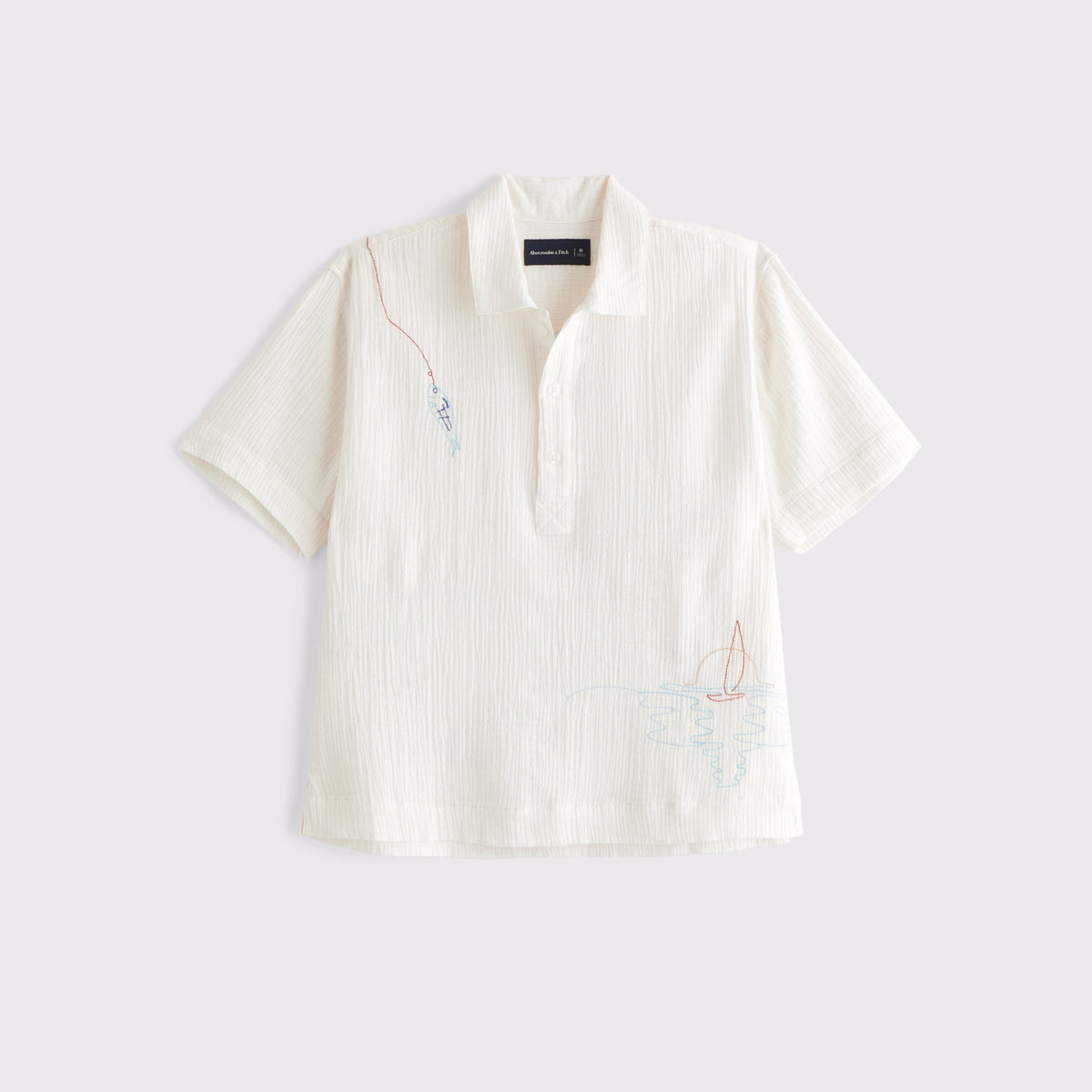 Abercrombie Short-Sleeve Gauzy Popover