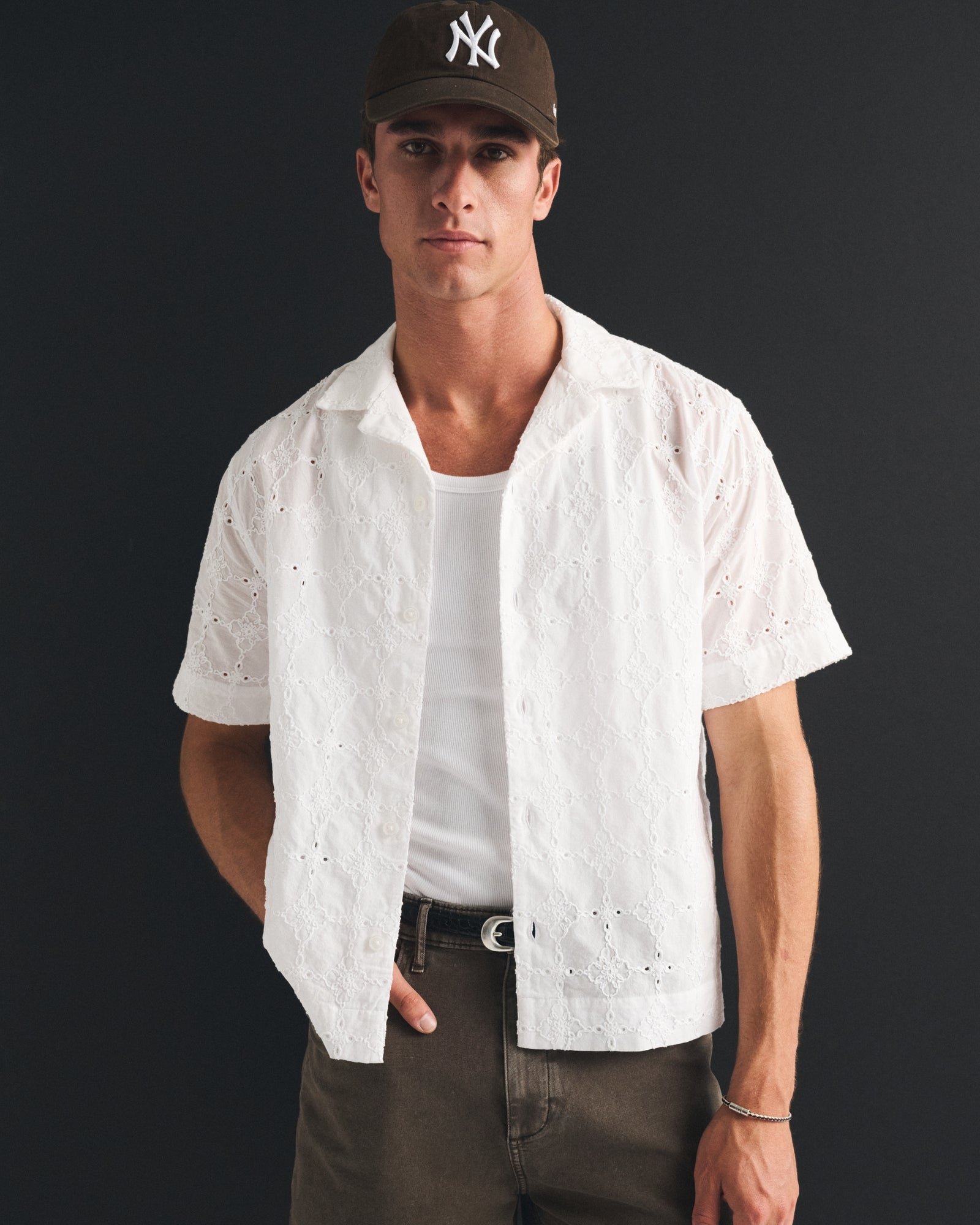 Abercrombie Embroidered Eyelet Shirt