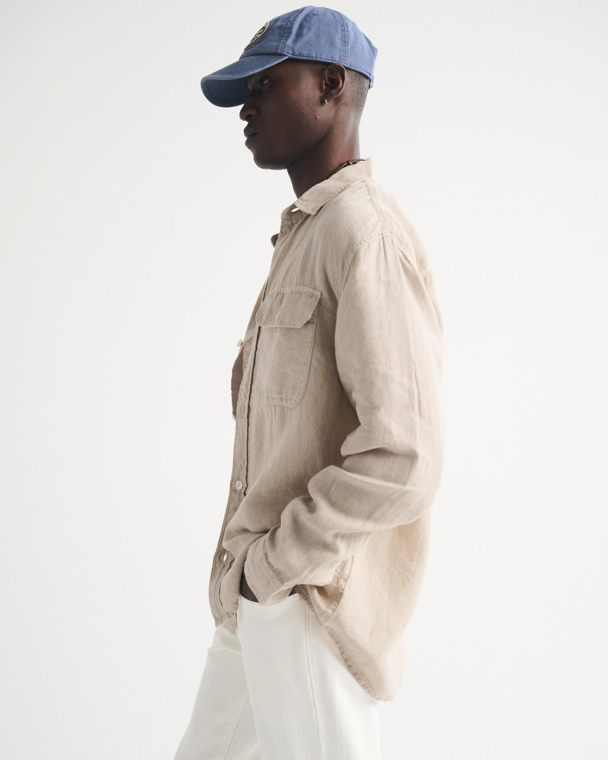 Abercrombie 100% Linen 2-Pocket Shirt