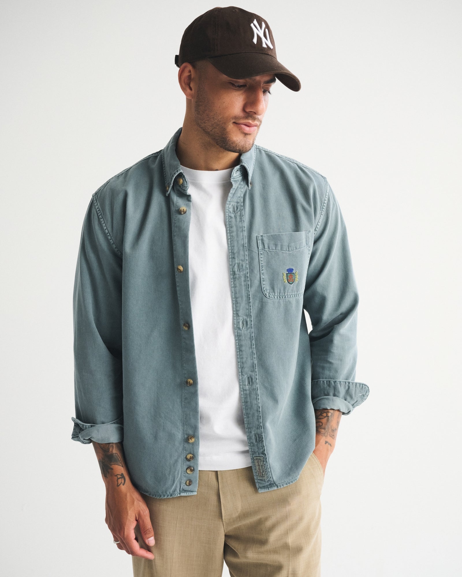 Abercrombie Twill Button-Up Shirt