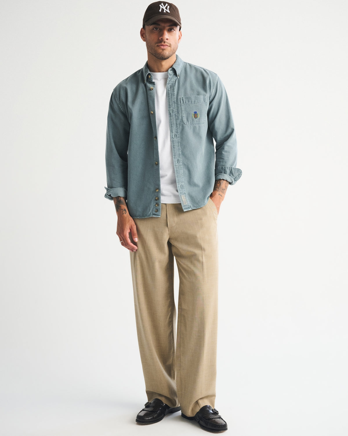 Abercrombie Twill Button-Up Shirt
