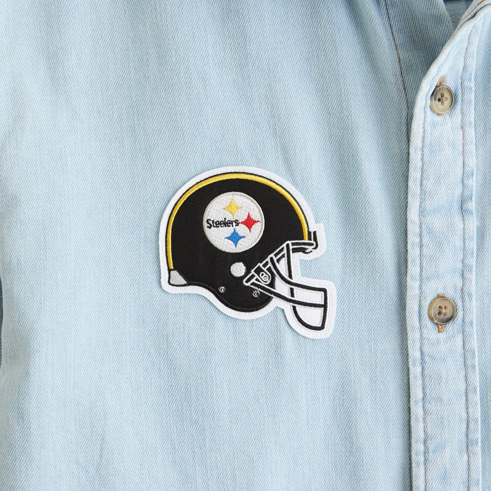 Abercrombie New England Patriots Denim Button-Up Shirt