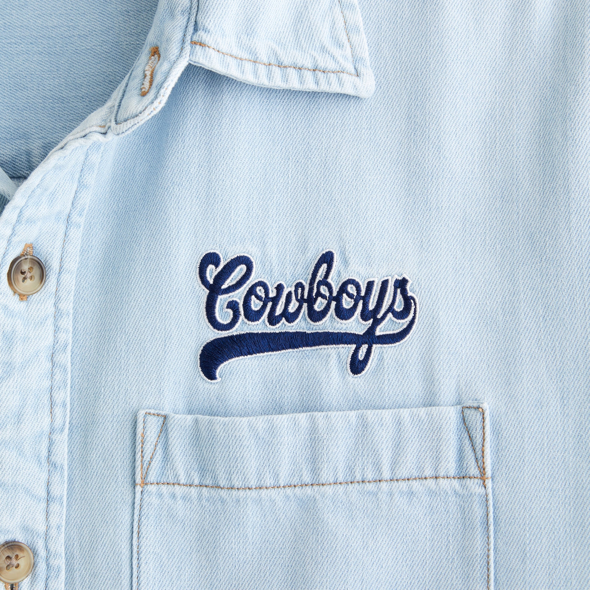 Abercrombie New England Patriots Denim Button-Up Shirt