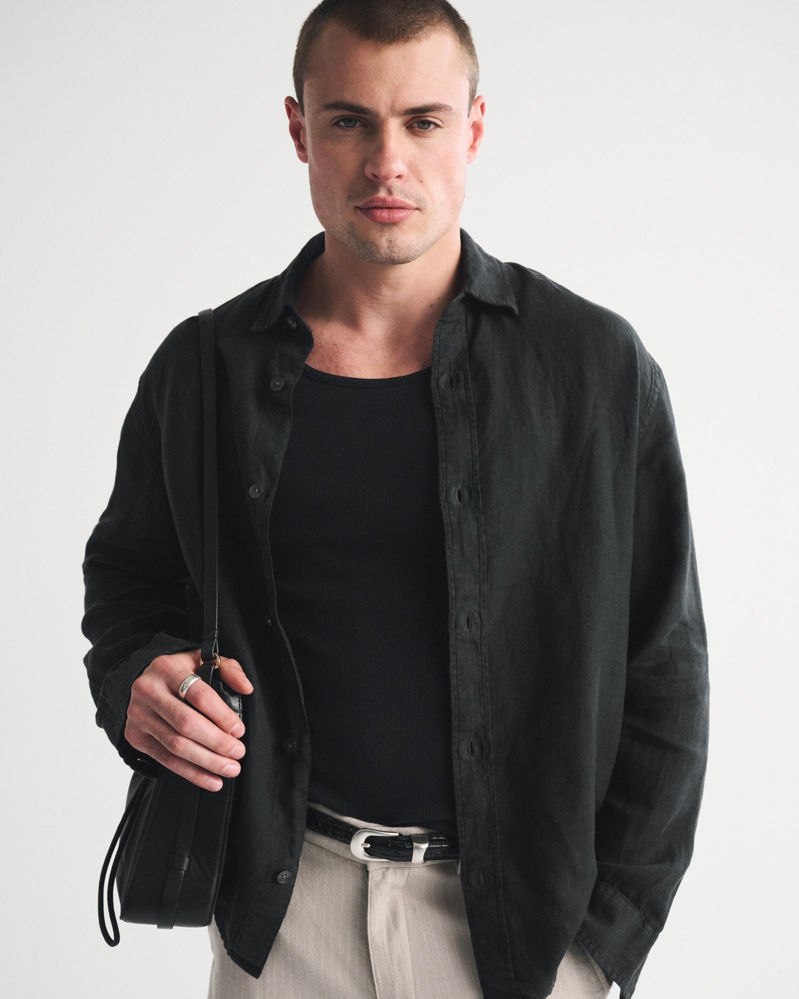 Abercrombie 100% Linen Button-Up Shirt