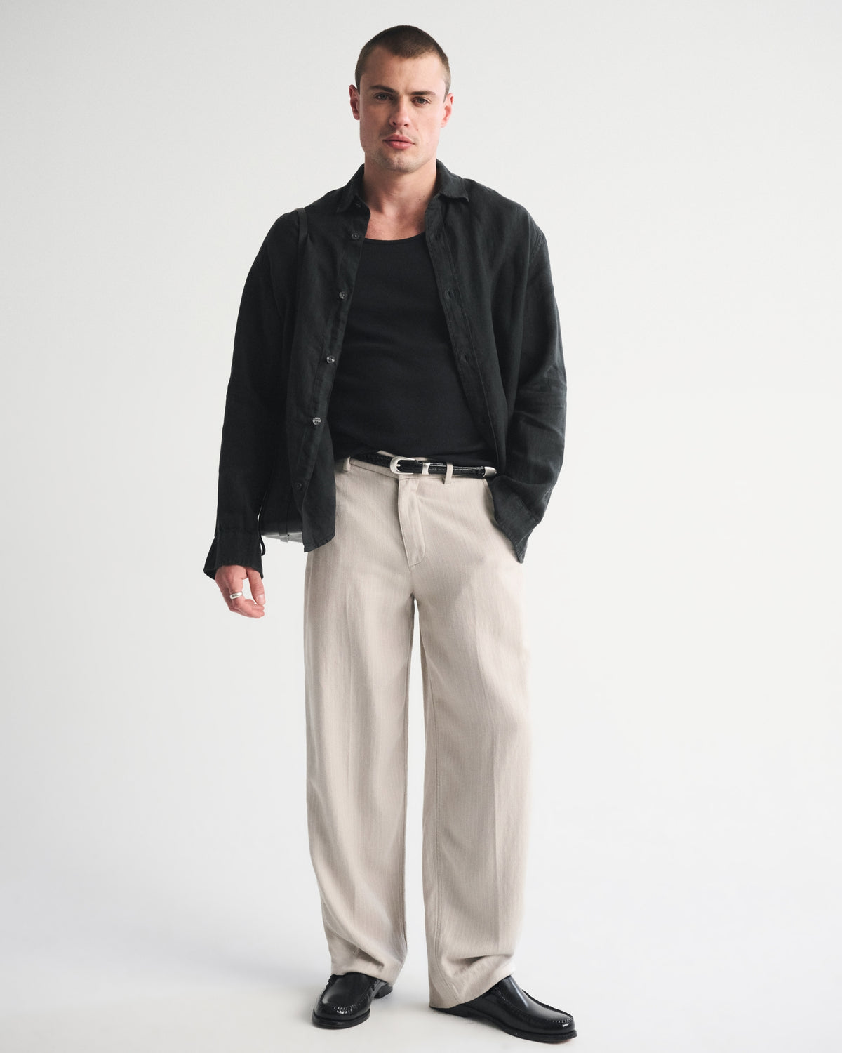 Abercrombie 100% Linen Button-Up Shirt