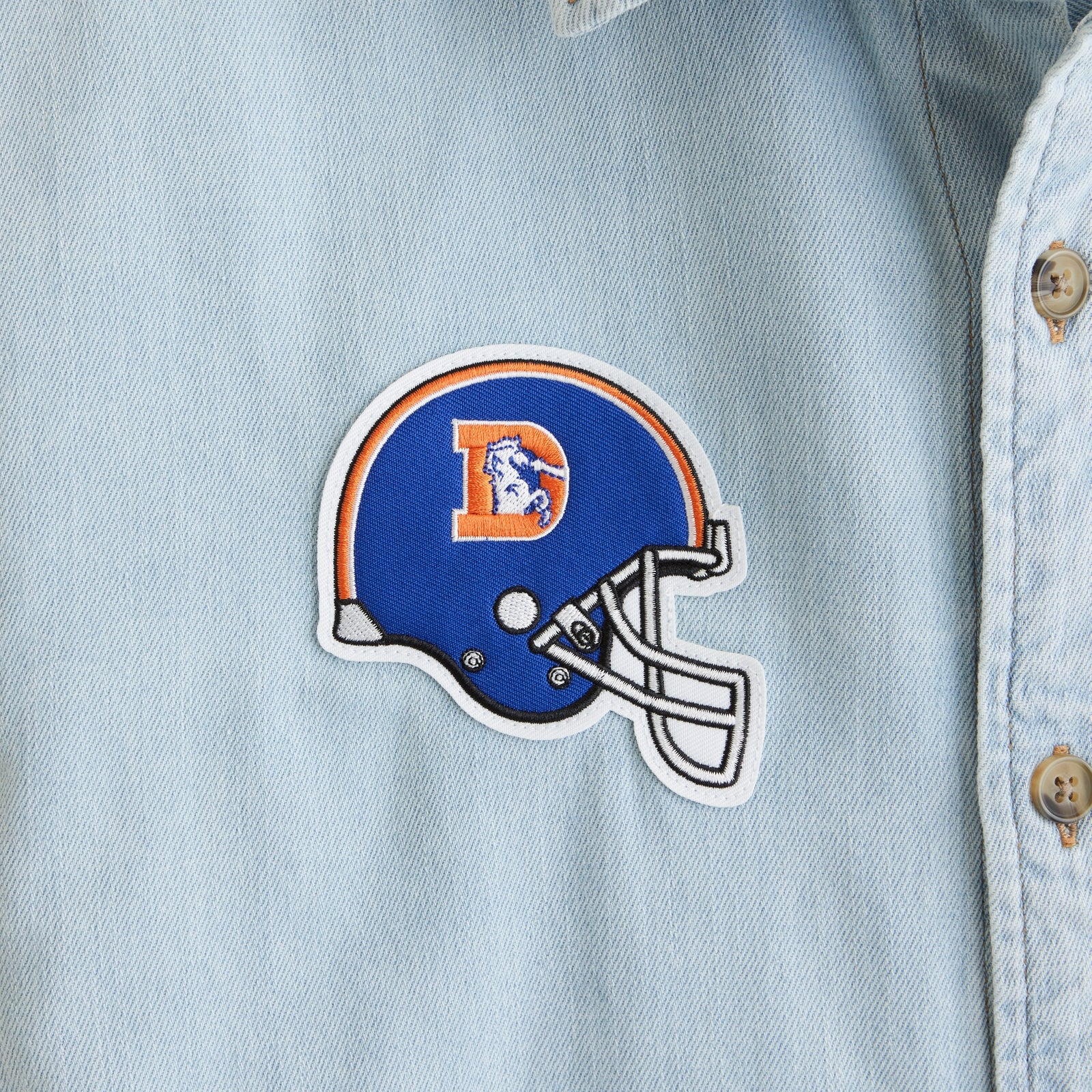 Abercrombie New England Patriots Denim Button-Up Shirt