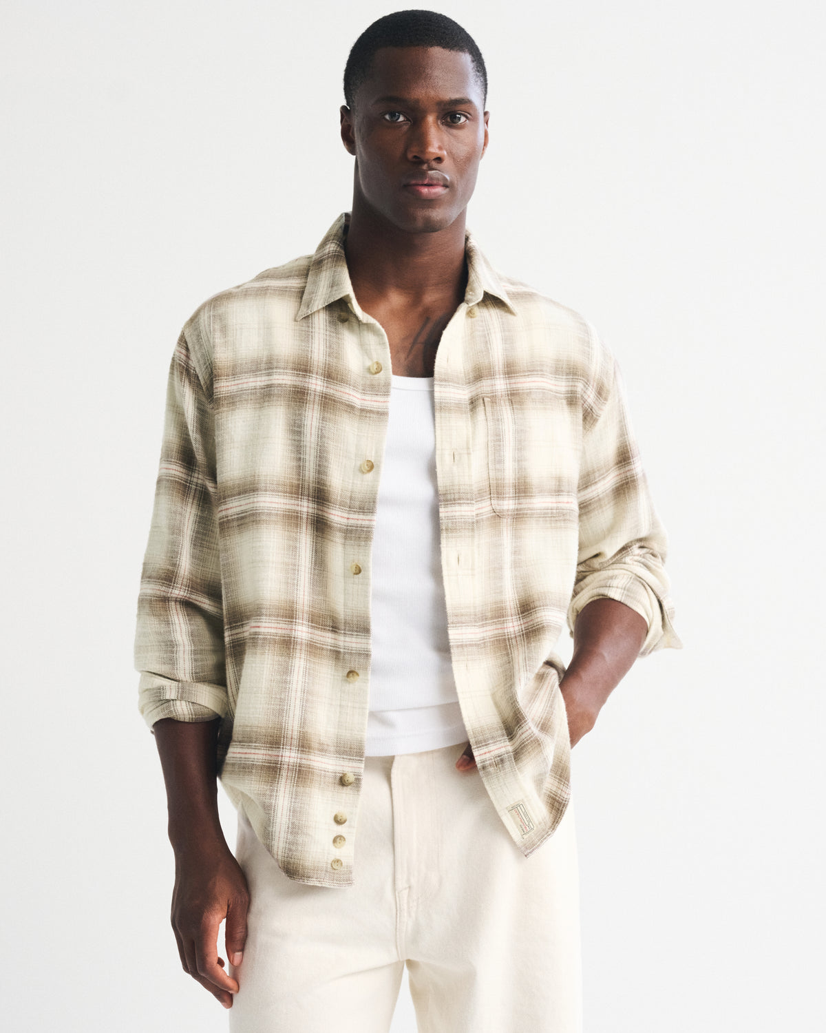 Abercrombie 100% Cotton Vintage-Inspired Flannel Shirt