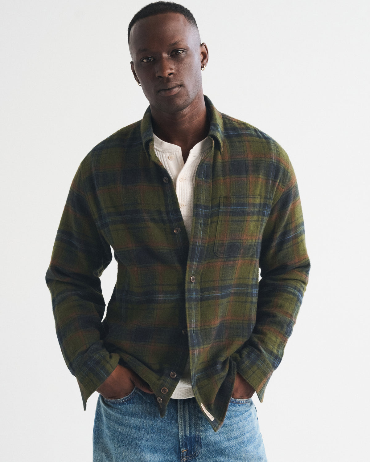 Abercrombie 100% Cotton Vintage-Inspired Flannel Shirt