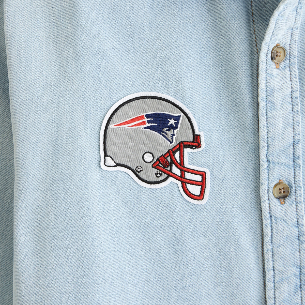 Abercrombie New England Patriots Denim Button-Up Shirt