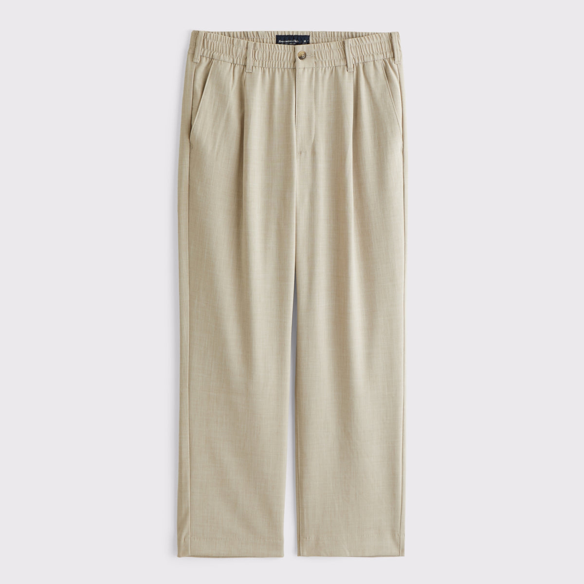 Abercrombie Relaxed Straight Pleated Hybrid-Waist Trouser