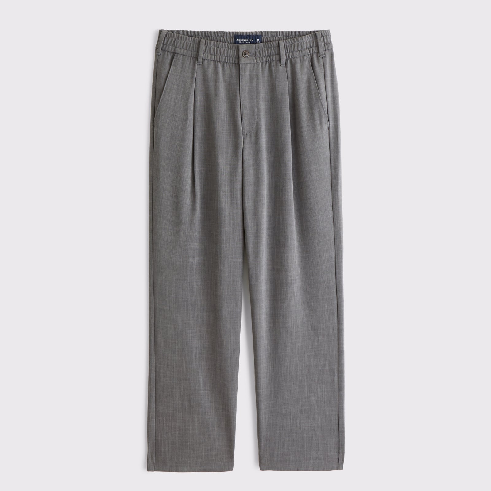 Abercrombie Relaxed Straight Pleated Hybrid-Waist Trouser
