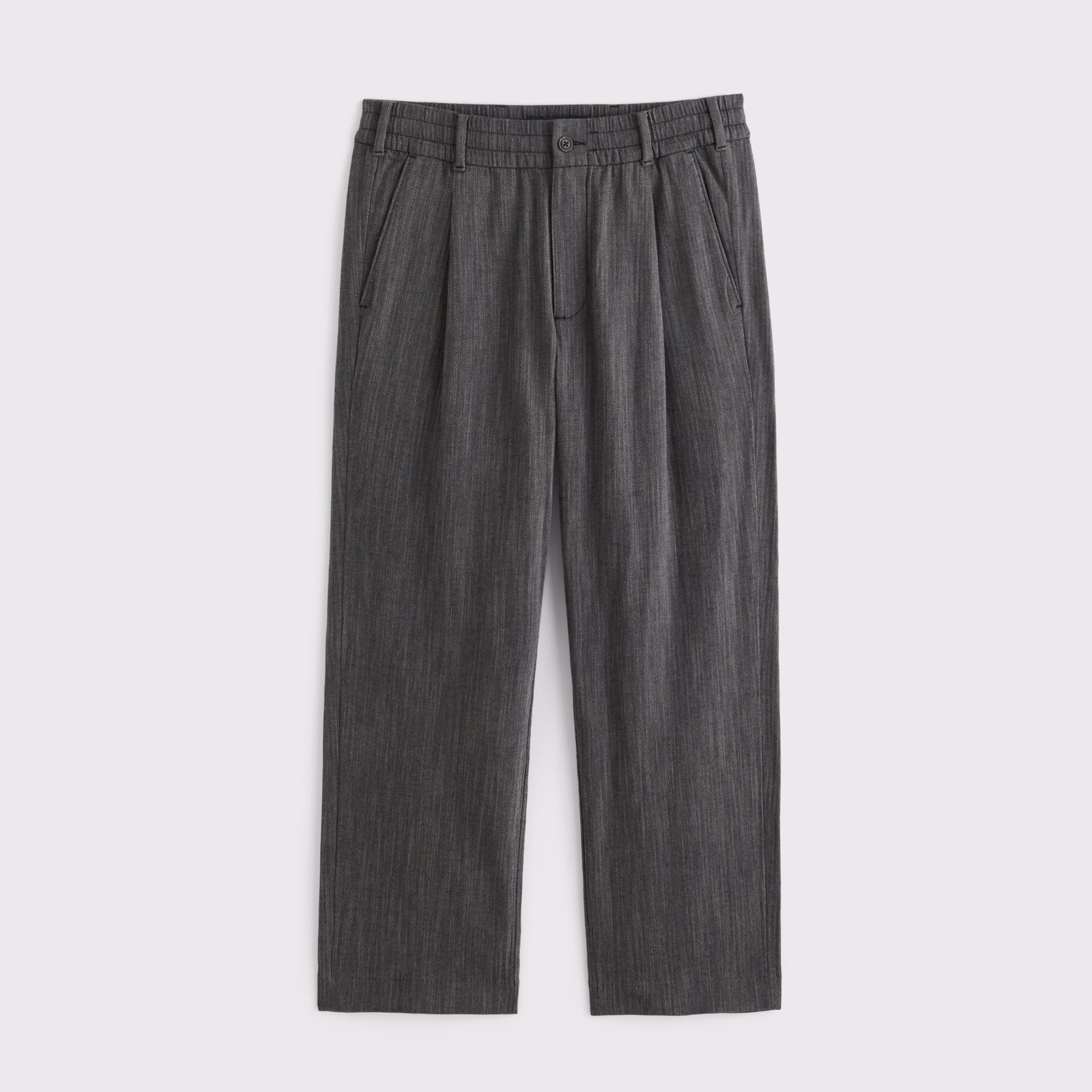 Abercrombie Linen-Blend Relaxed Pleated Hybrid-Waist Trouser