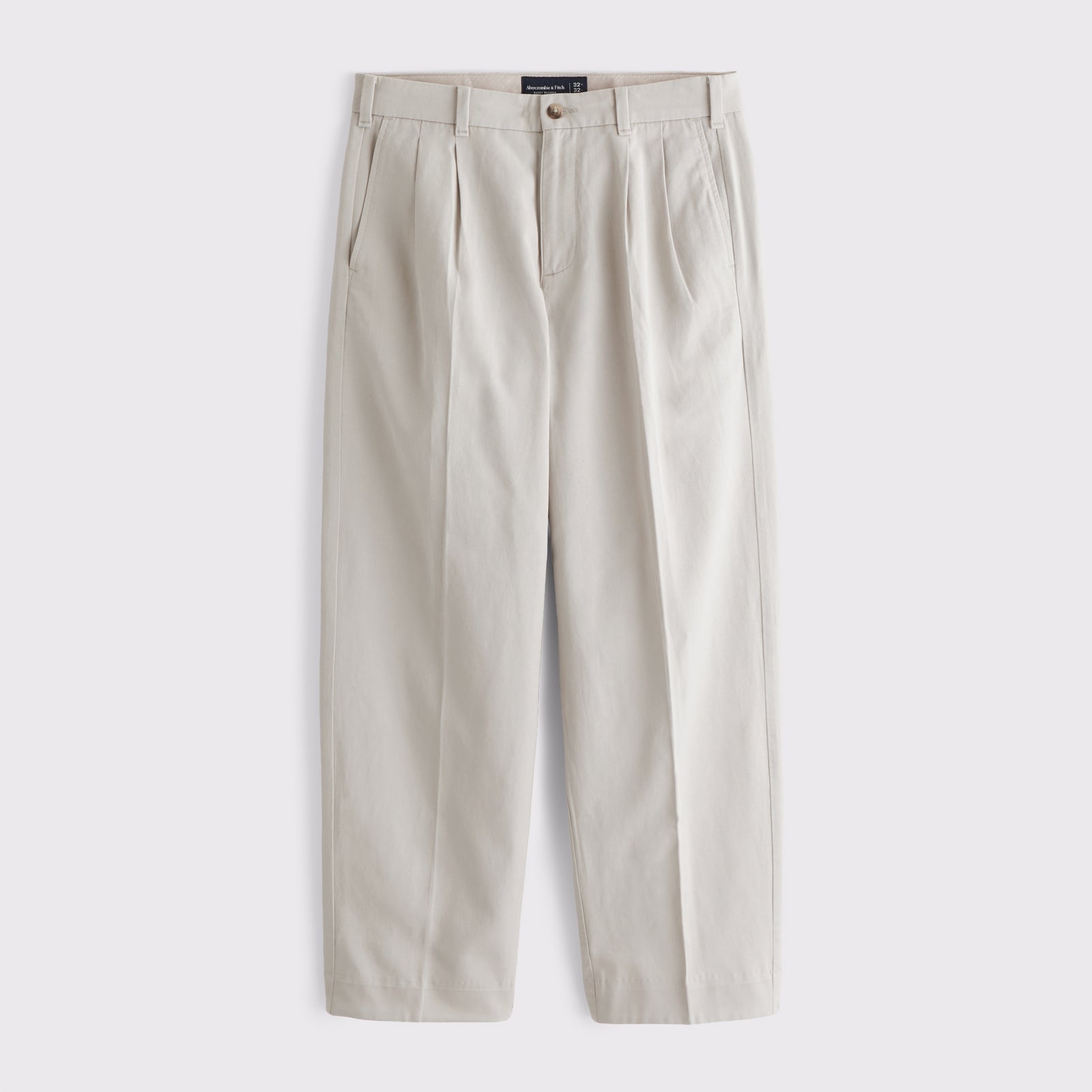 Abercrombie Cotton-Blend Pleated Baggy Trouser