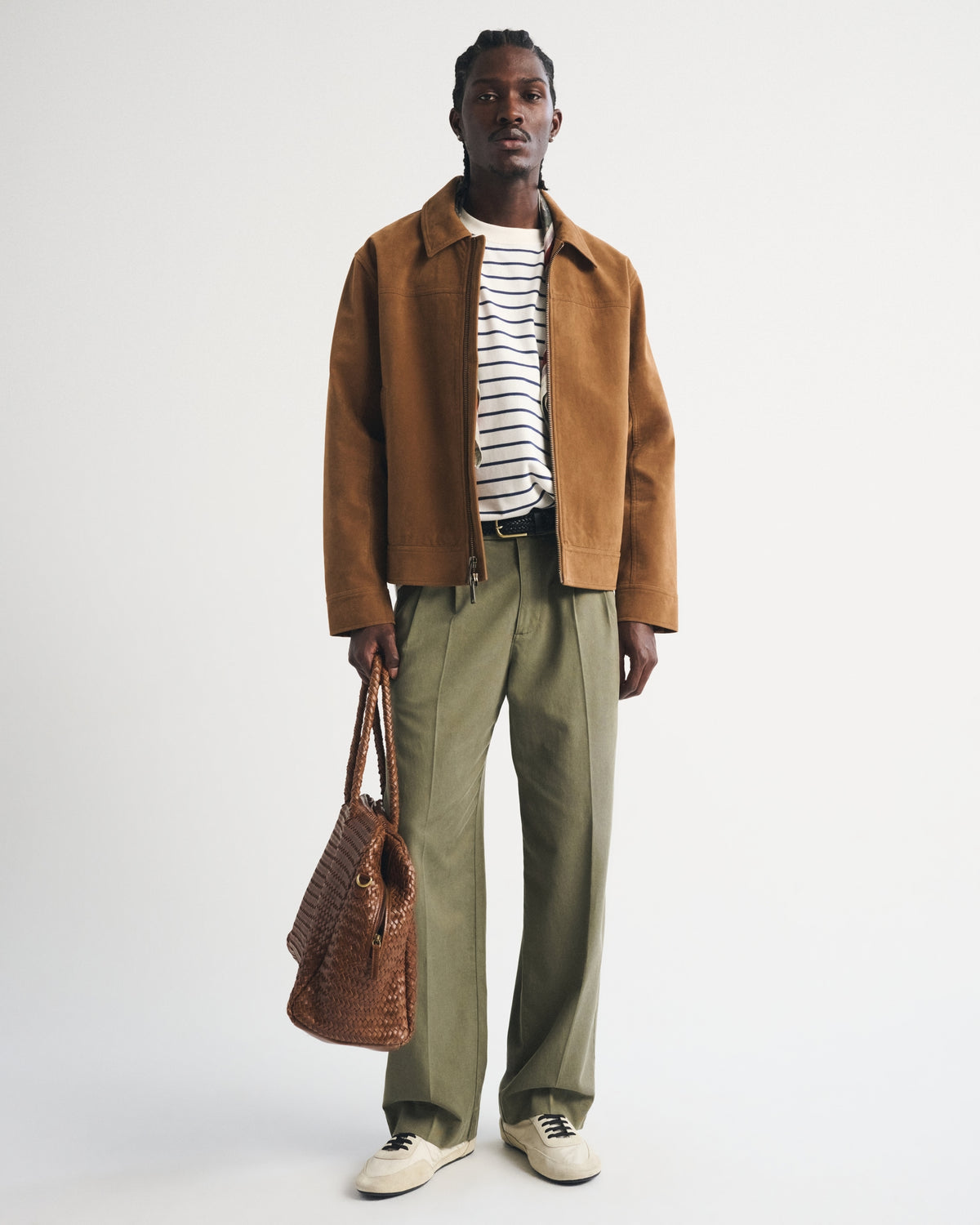 Abercrombie Cotton-Blend Pleated Baggy Trouser