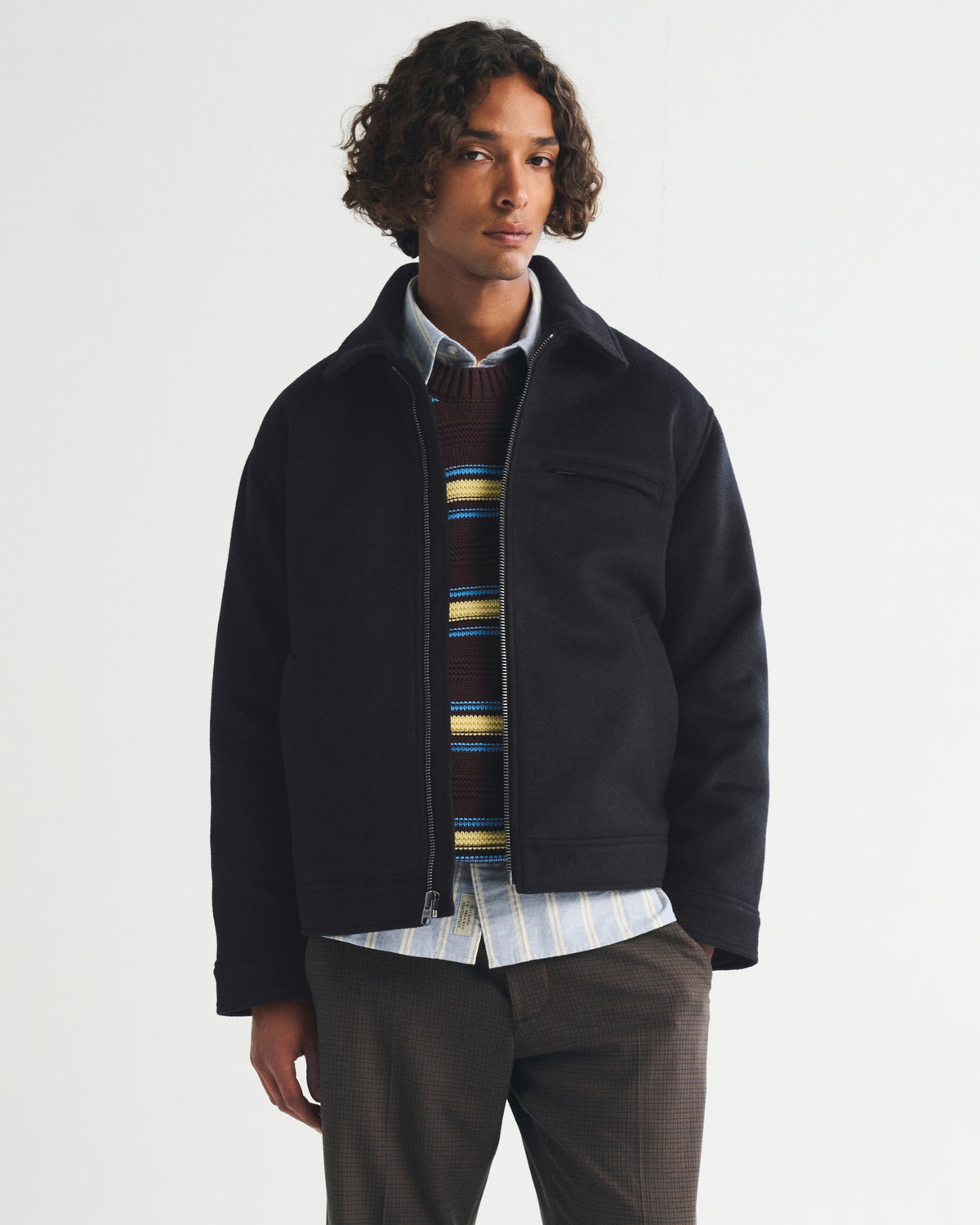 Abercrombie Wool-Blend Zip Jacket