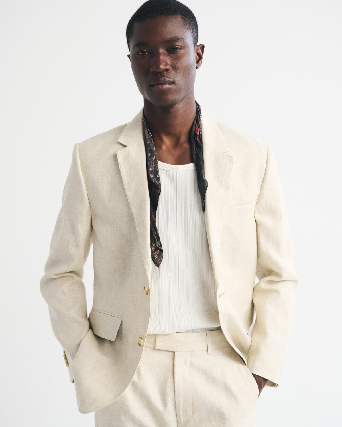 Abercrombie the A&F Collins Slim 100% Linen Blazer