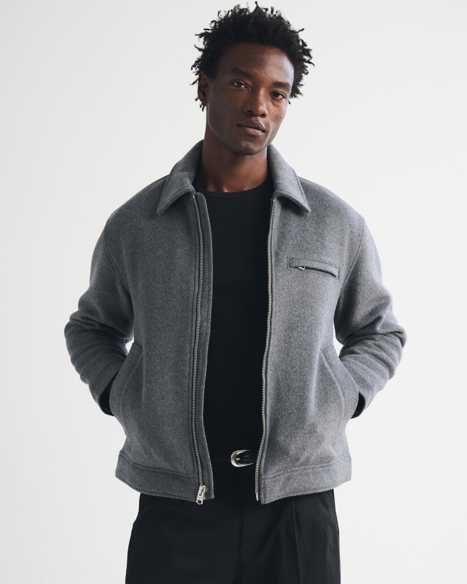 Abercrombie Wool-Blend Trucker Jacket