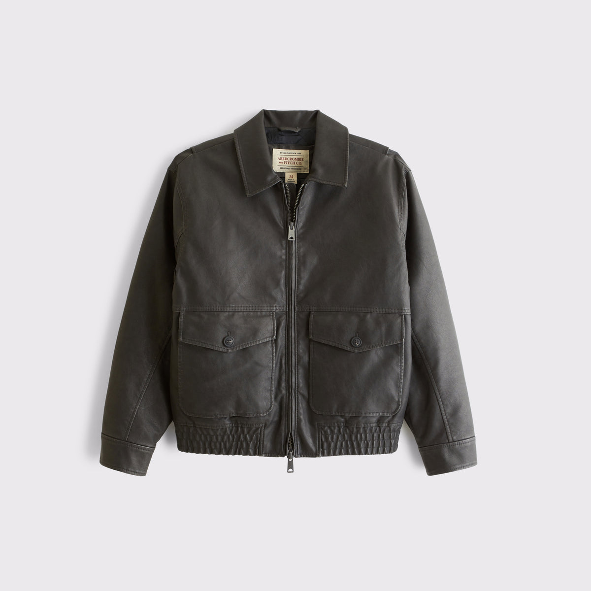 Abercrombie Vegan Leather Bomber Jacket